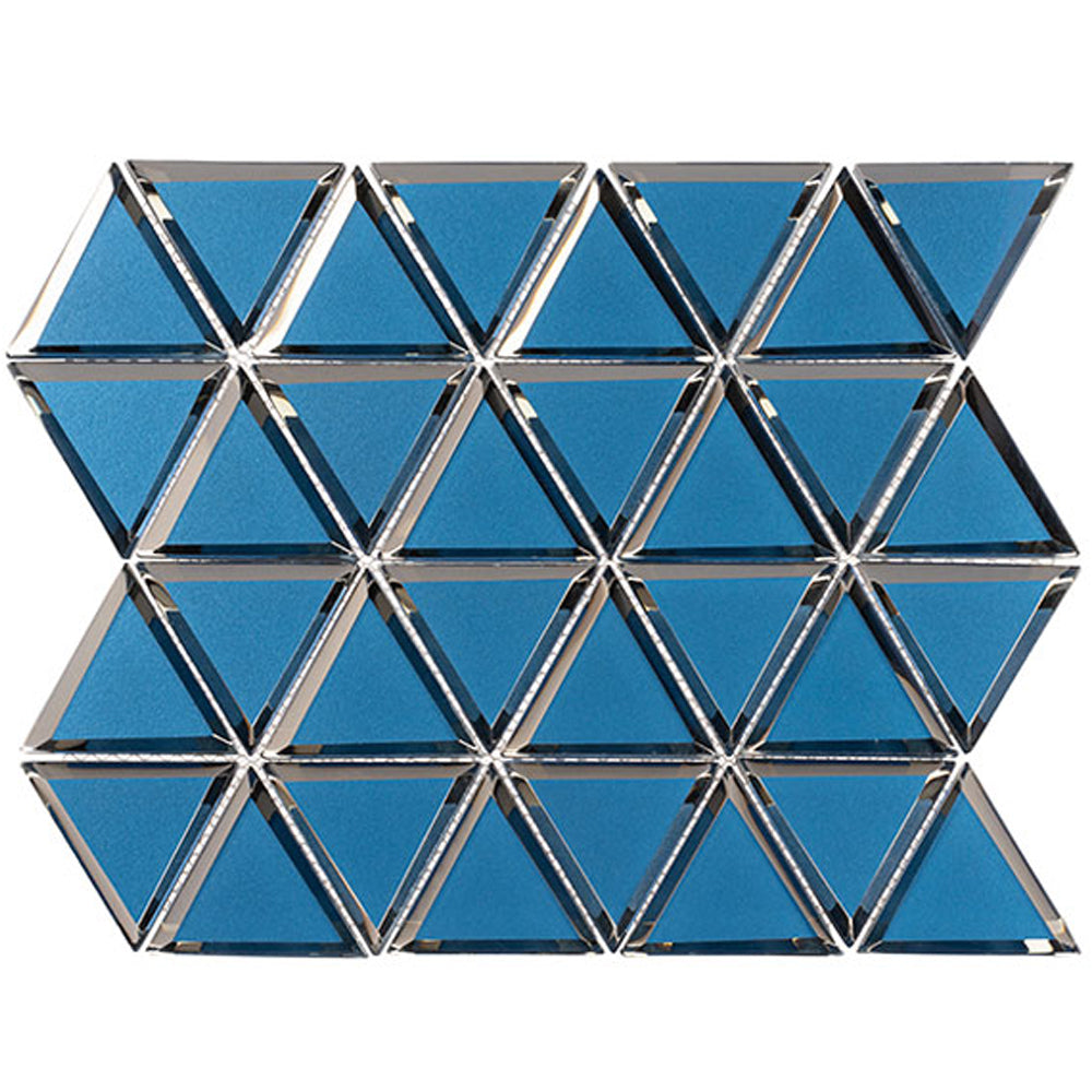 Pinwheel Triangle 10.25" x 12.38" Glass Mosaic