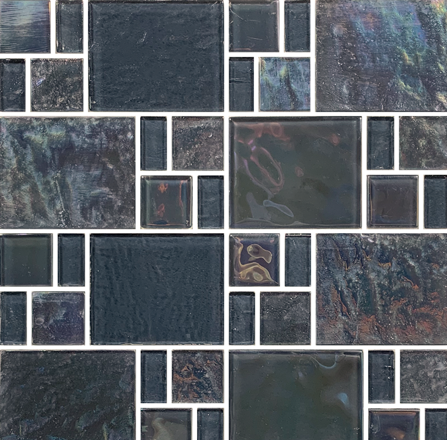 QDI Surfaces Piazza Random 12" x 12" Glass Mosaic