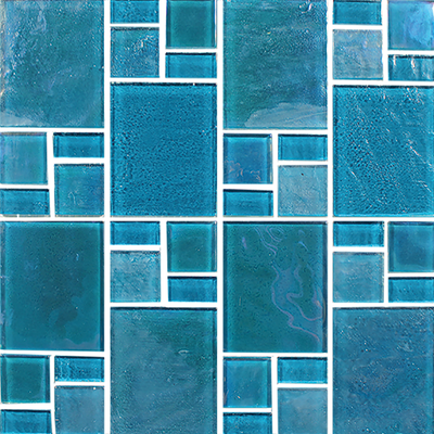 QDI Surfaces Piazza Random 12" x 12" Glass Mosaic