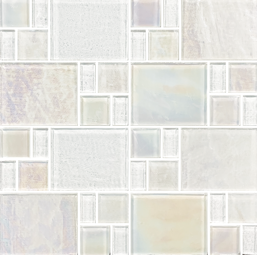 QDI Surfaces Piazza Random 12" x 12" Glass Mosaic