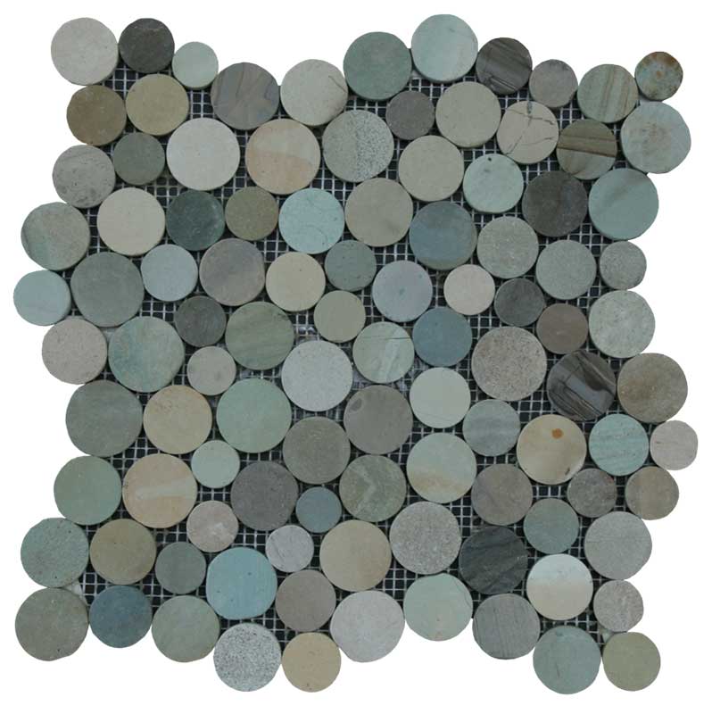Maniscalco Botany Bay Coin 12" x 12" Stone Mosaic