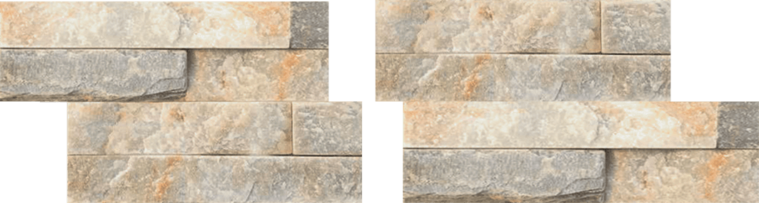 Bati Orient Angle Wall Cladding 4" x 8" Natural Stone Mosaic