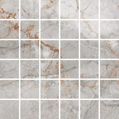 Floors 2000 Quest 2 x 2 12" x 12" Porcelain Mosaic Grey Polished