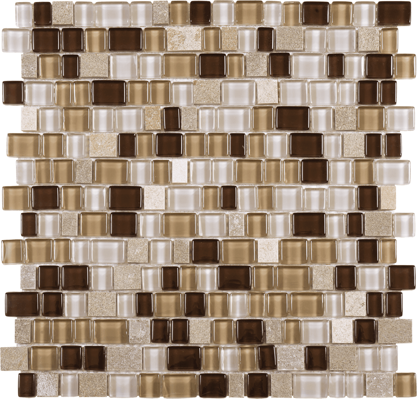 Bati Orient Mix 12" x 12" Glass & Quartzite Mosaic