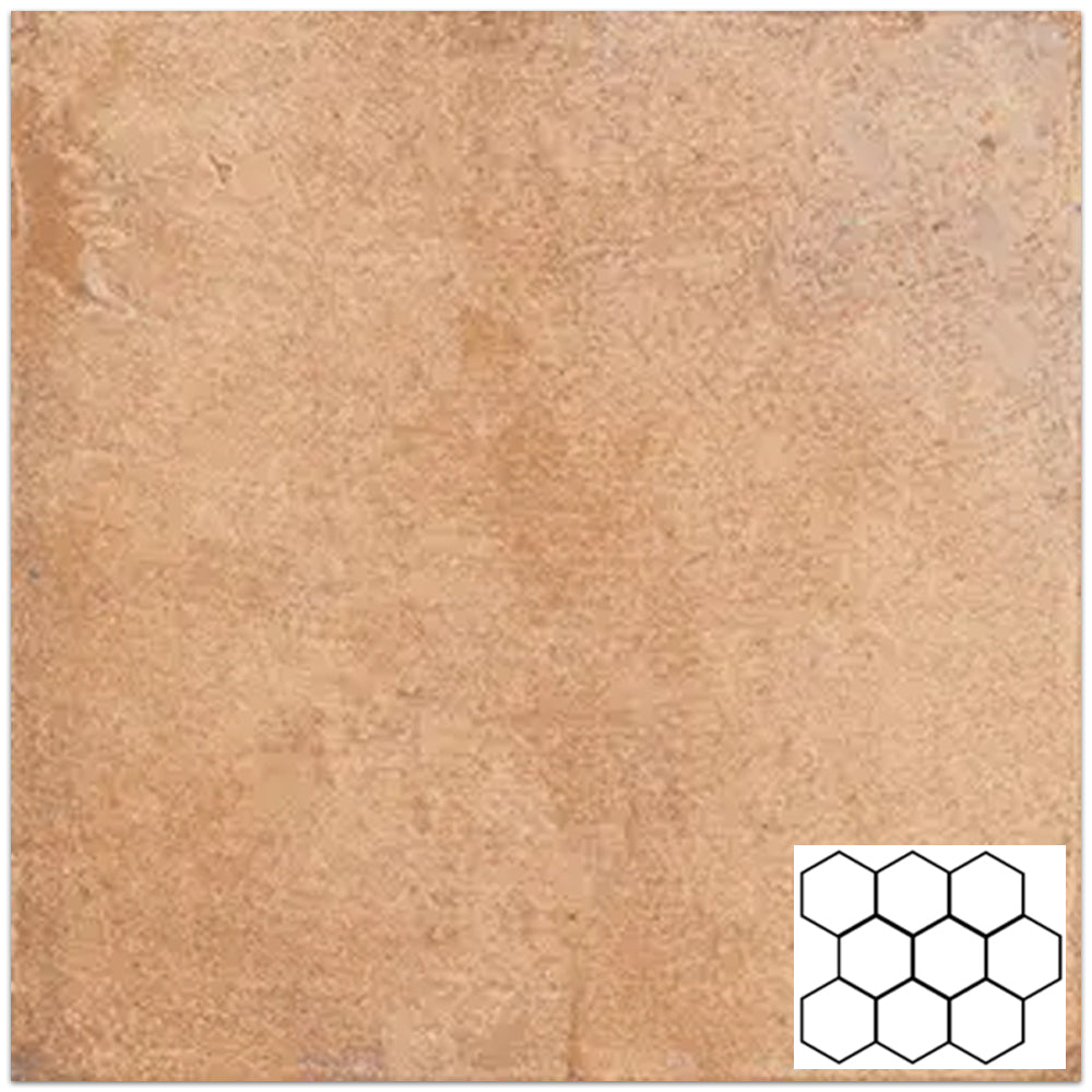 Tesoro Provenca 4" Hexagon 10.25" x 12" Porcelain Mosaic