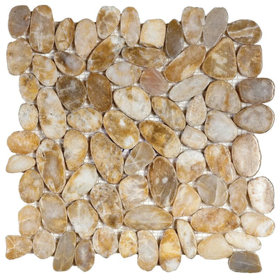 Aspire Stone Sliced Pebbles 12" x 12" Marble Mosaic