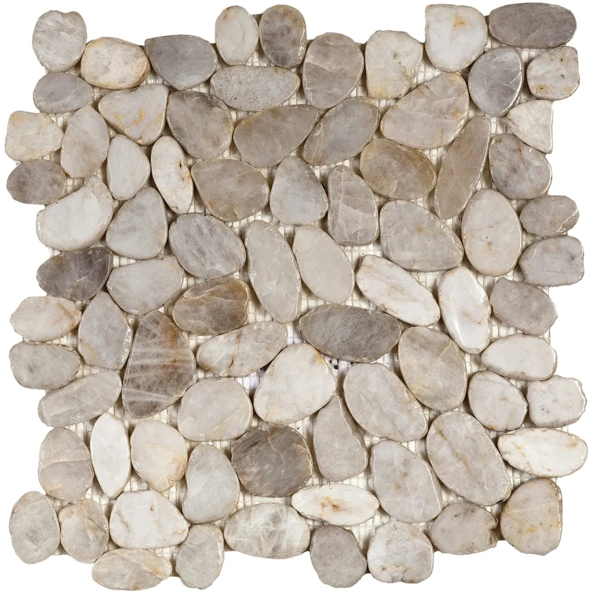 Aspire Stone Sliced Pebbles 12" x 12" Marble Mosaic