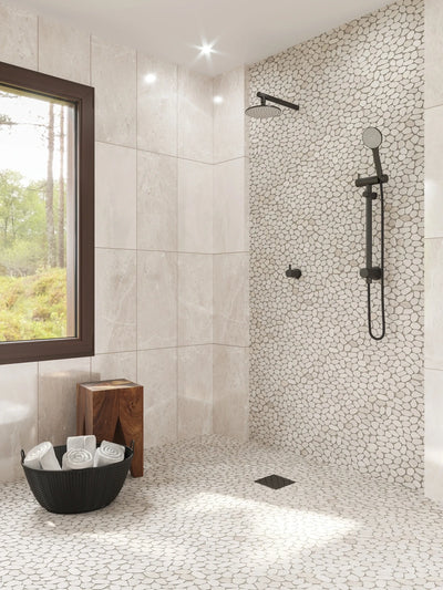 Aspire Stone Antique Pebbles 12" x 12" Marble Mosaic