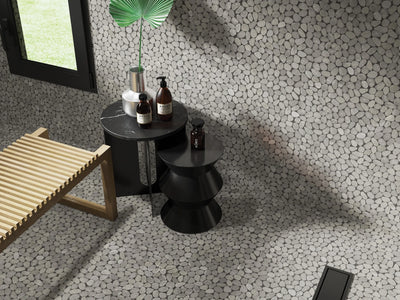 Aspire Stone Tumbled Pebbles 12" x 12" Marble Mosaic
