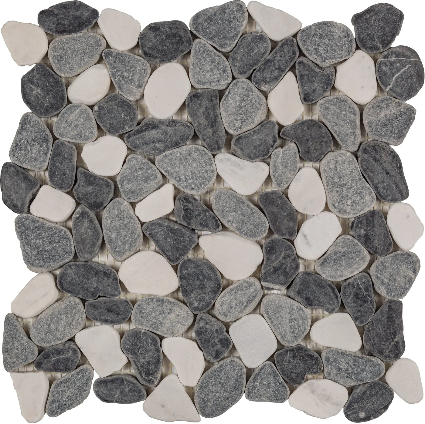 Aspire Stone Tumbled Pebbles 12" x 12" Marble Mosaic