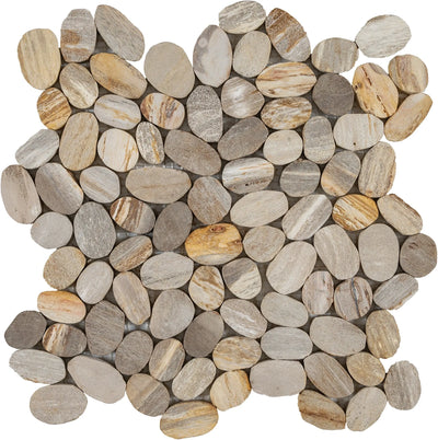 Aspire Stone Antique Pebbles 12" x 12" Marble Mosaic