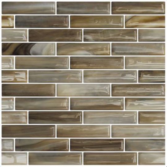 Hirsch Sonic Fusion 1 x 4 12" x 13.80" Glass Mosaic