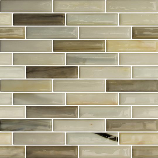 Hirsch Sonic Fusion 1 x 4 12" x 13.80" Glass Mosaic