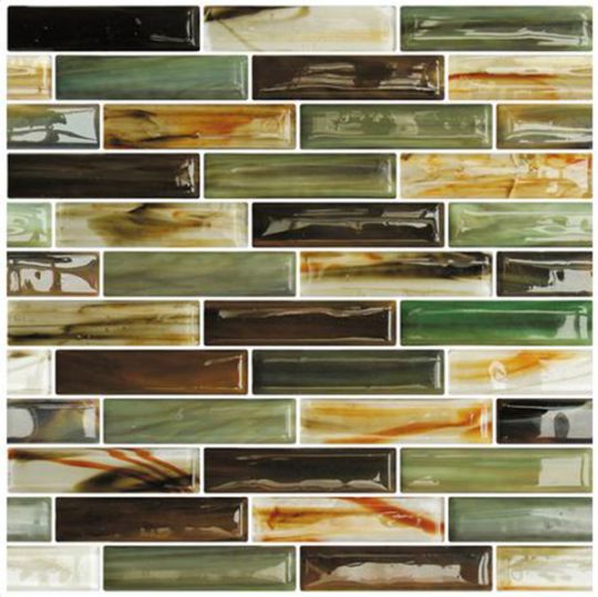 Hirsch Sonic Fusion 1 x 4 12" x 13.80" Glass Mosaic