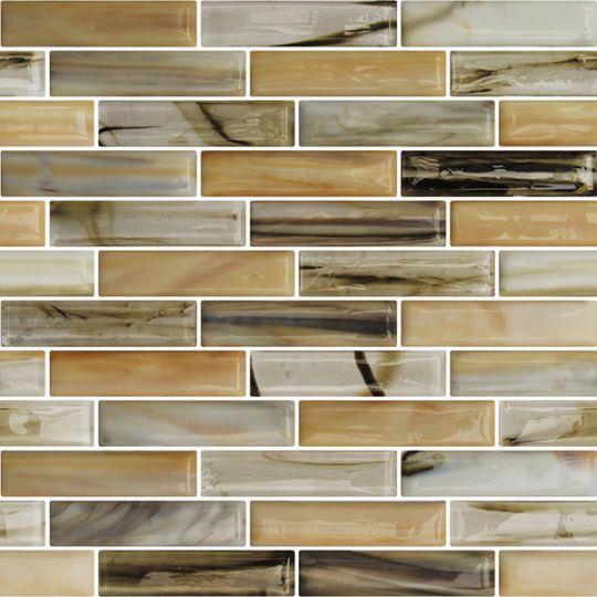 Hirsch Sonic Fusion 1 x 4 12" x 13.80" Glass Mosaic