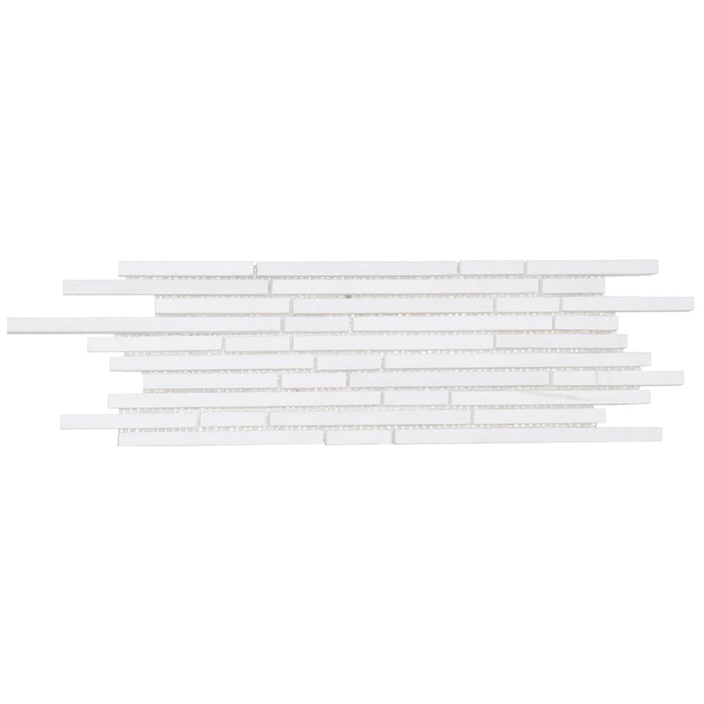 Tesoro Marble Pixie Strip 4" x 12" Marble Mosaic