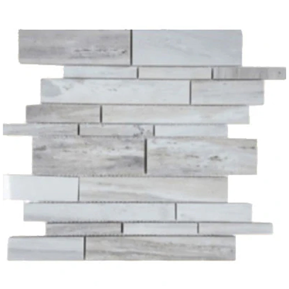 Tesoro Skyline Random Linear 12" x 12" Natural Stone Mosaic