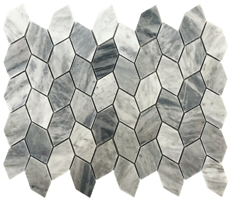 Ottimo Ceramics Stonevine Elongated Hexagon 13" x 14.96" Stone Mosaic