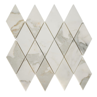 Patara Stone Marble Harlequin 13.75" x 14" Marble Mosaic