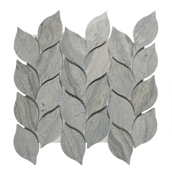 Patara Stone Marble Leaf 10.23" x 10.94" Marble Mosaic