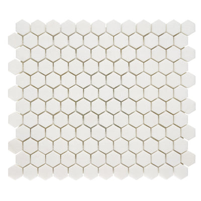 Patara Stone Marble 1" Hexagon 10.2" x 11.8" Marble Mosaic