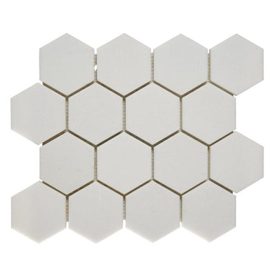 Patara Stone Marble 3" Hexagon 9.84" x 11.4" Marble Mosaic