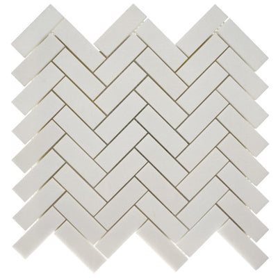 Patara Stone Marble 1 x 3 Herringbone 12" x 12.8" Marble Mosaic