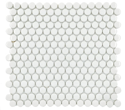 Emser Savvy 1" Penny Round 11" x 12" Porcelain Mosaic