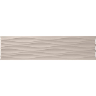 Tesoro Krea Ripple Deco 4" x 16" Ceramic Tile