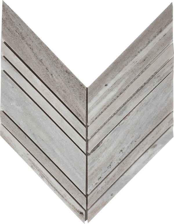 Tesoro Skyline Chevron 9.38" x 11.88" Natural Stone Mosaic