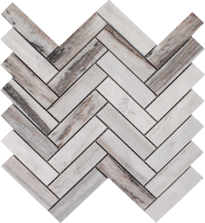 Tesoro Skyline Herringbone 10.75" x 11.5" Natural Stone Mosaic