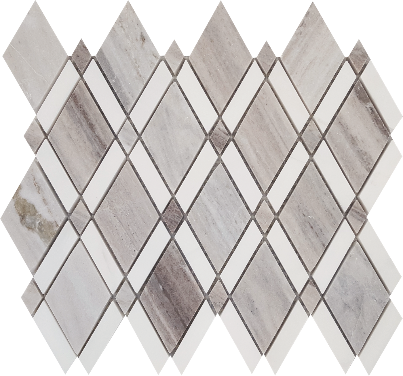 Tesoro Skyline Diamond 10.25" x 12" Natural Stone Mosaic