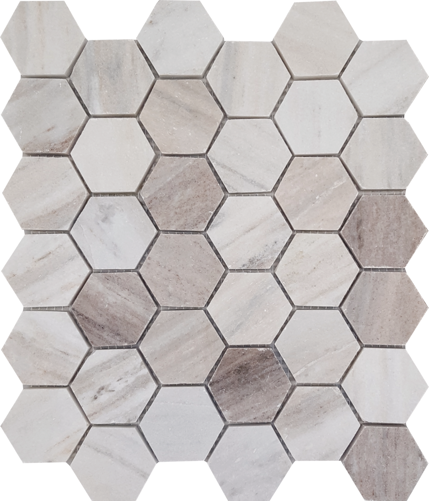 Tesoro Skyline 2" Hexagon 11.75" x 11.88" Natural Stone Mosaic