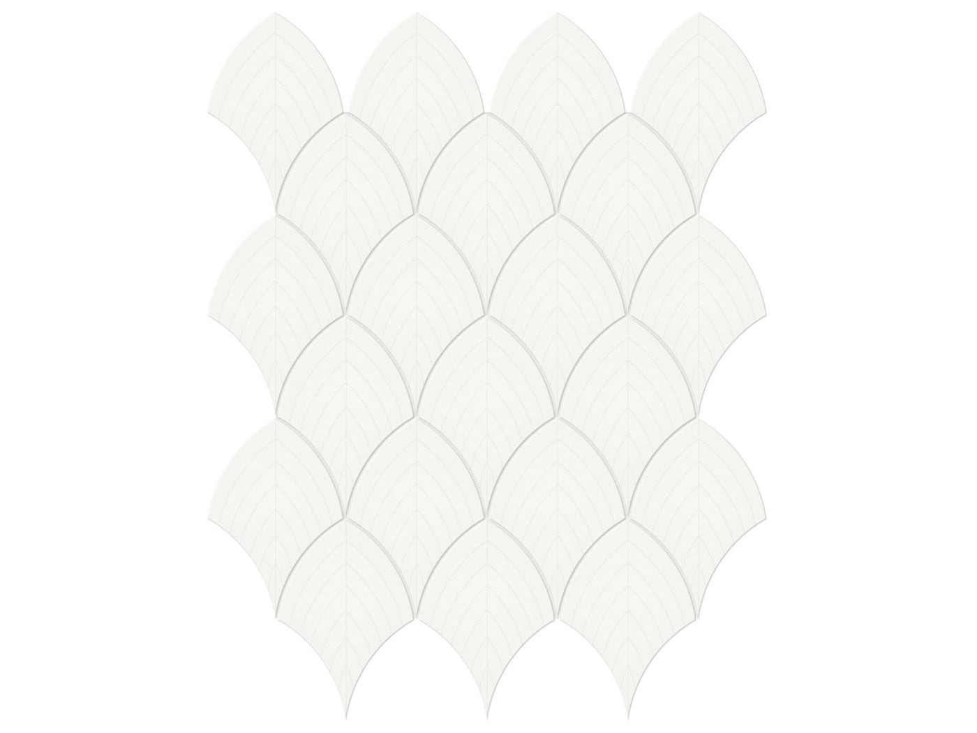Anatolia Soho Scallop 10.75" x 13.35" Porcelain Mosaic