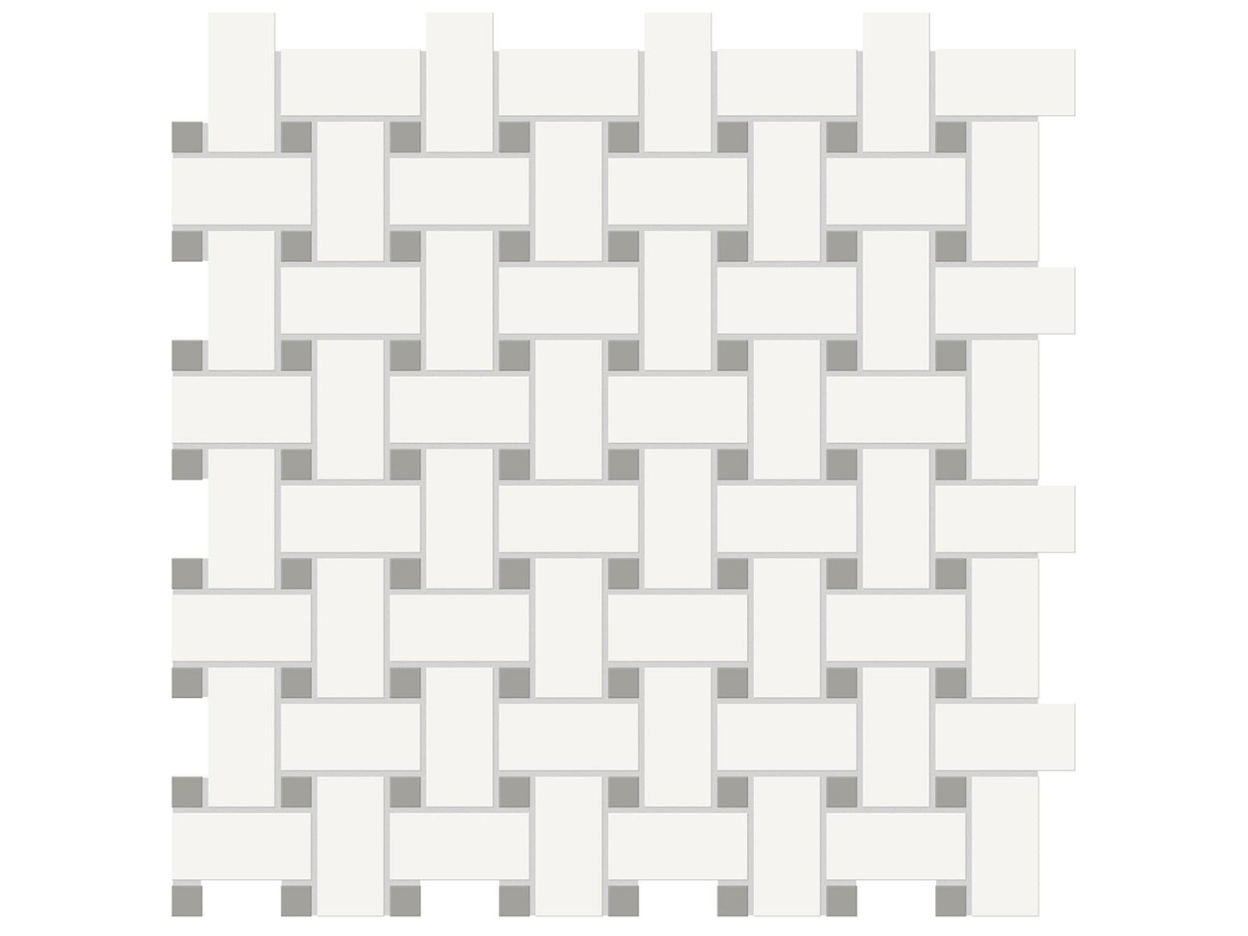 Anatolia Soho Basketweave Dot 11.73" x 11.73" Porcelain Mosaic