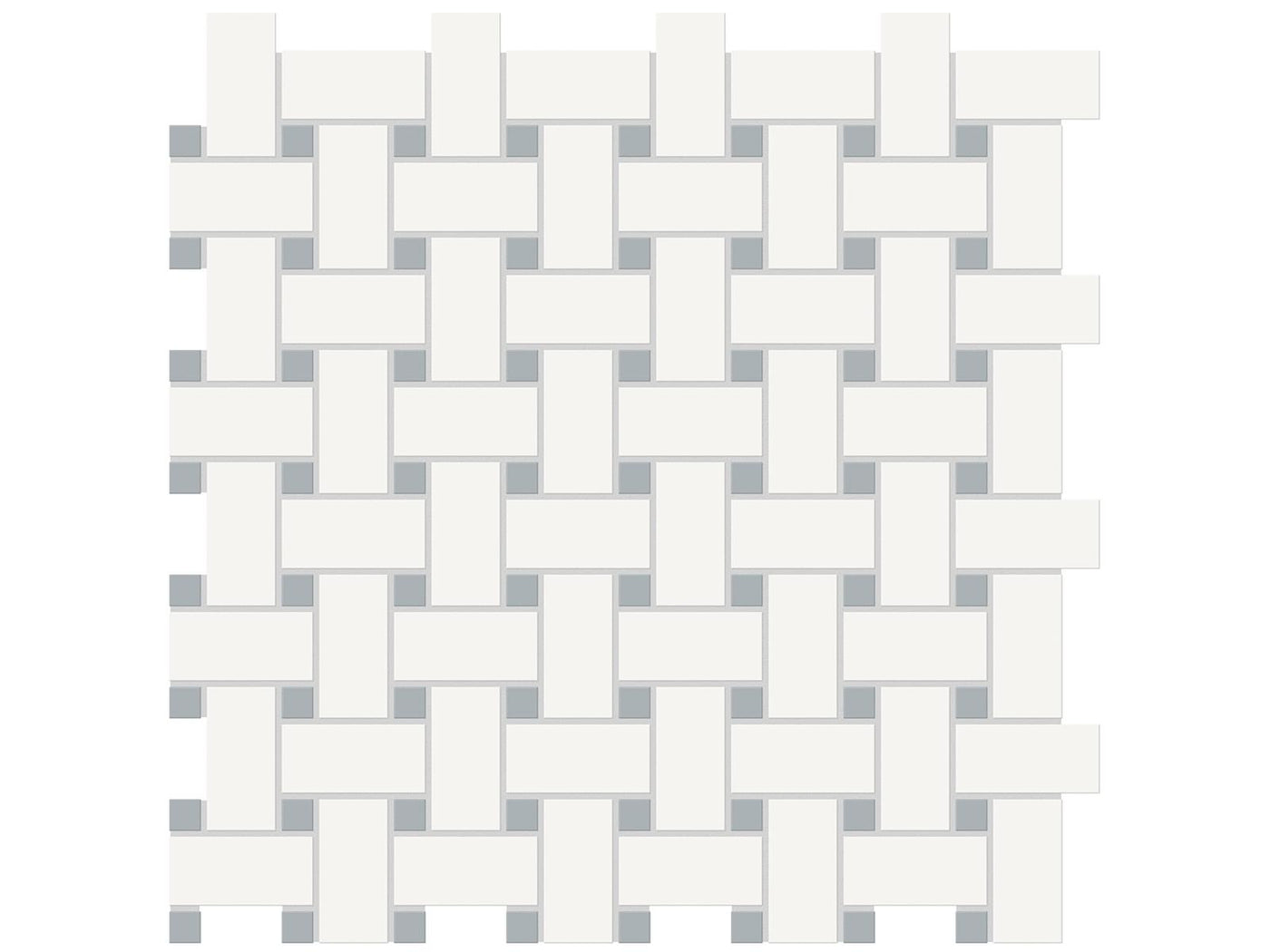 Anatolia Soho Basketweave Dot 11.73" x 11.73" Porcelain Mosaic