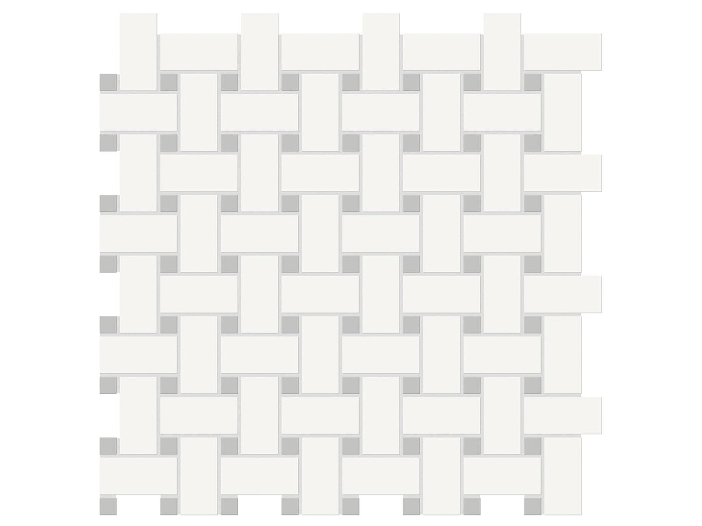 Anatolia Soho Basketweave Dot 11.73" x 11.73" Porcelain Mosaic