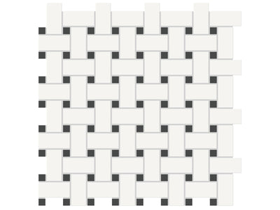 Anatolia Soho Basketweave Dot 11.73" x 11.73" Porcelain Mosaic