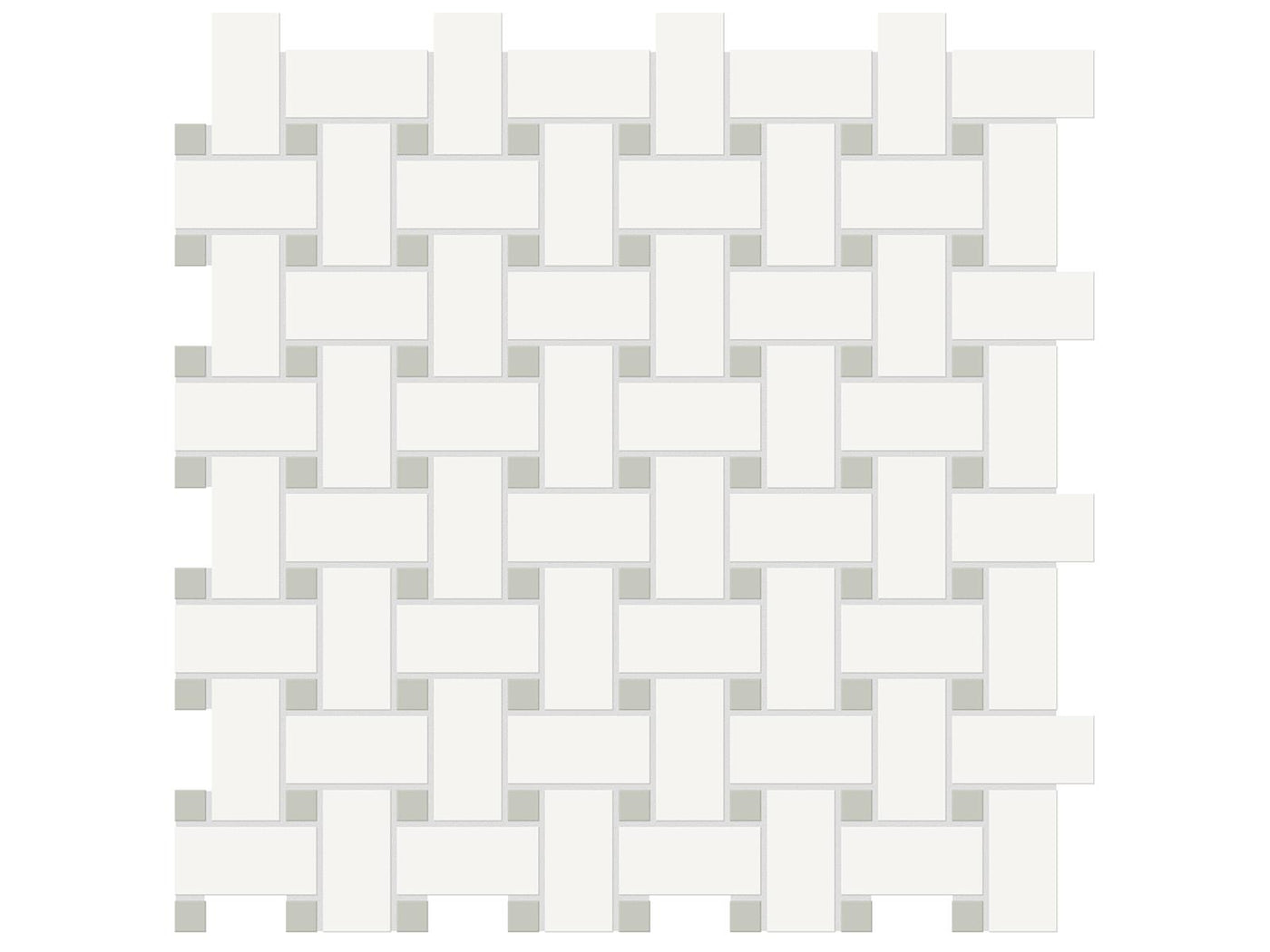 Anatolia Soho Basketweave Dot 11.73" x 11.73" Porcelain Mosaic