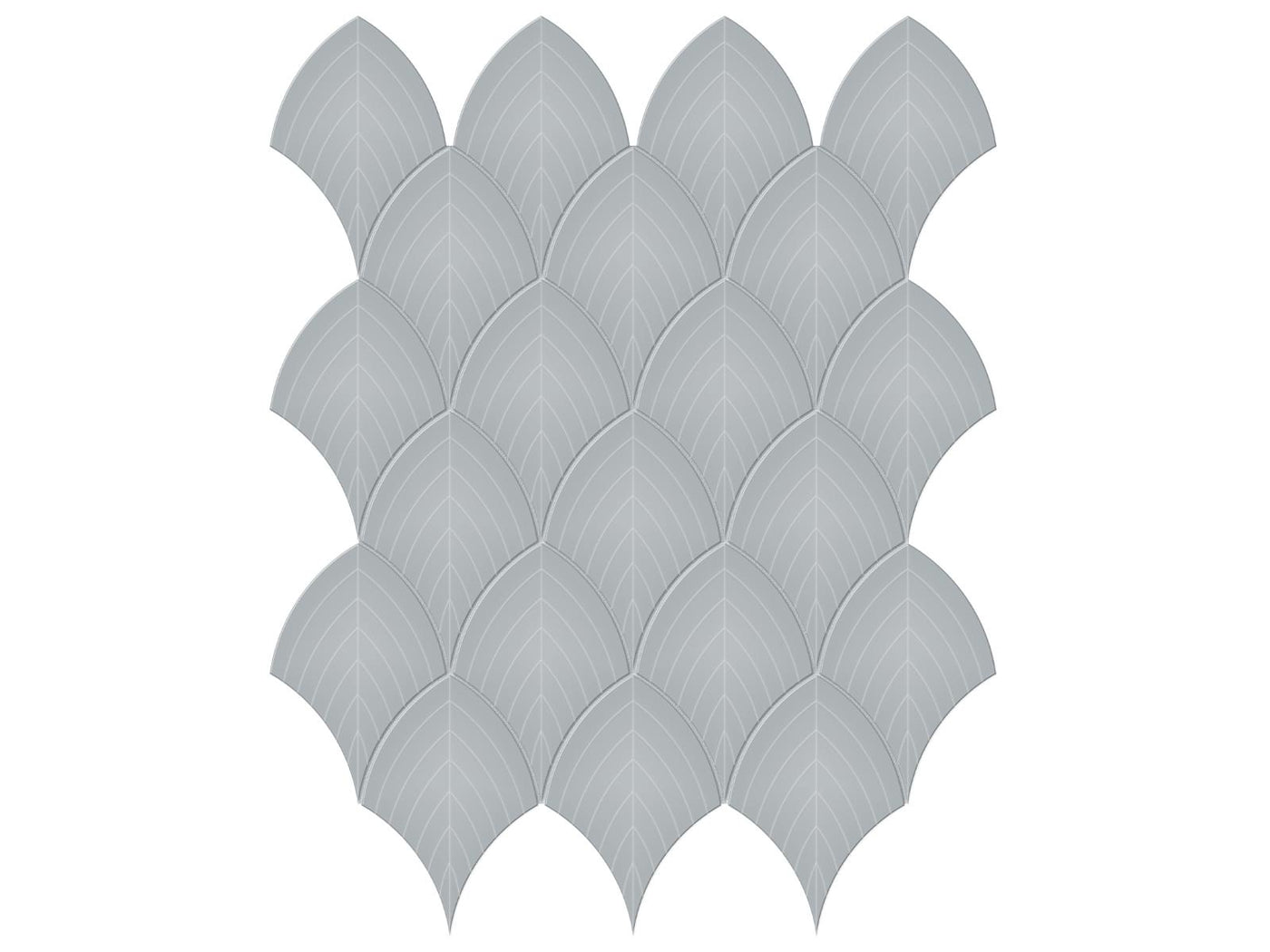 Anatolia Soho Scallop 10.75" x 13.35" Porcelain Mosaic
