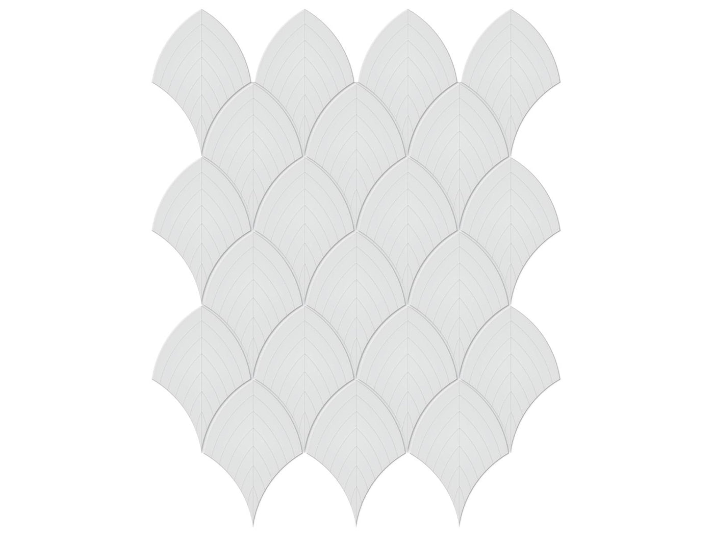 Anatolia Soho Scallop 10.75" x 13.35" Porcelain Mosaic