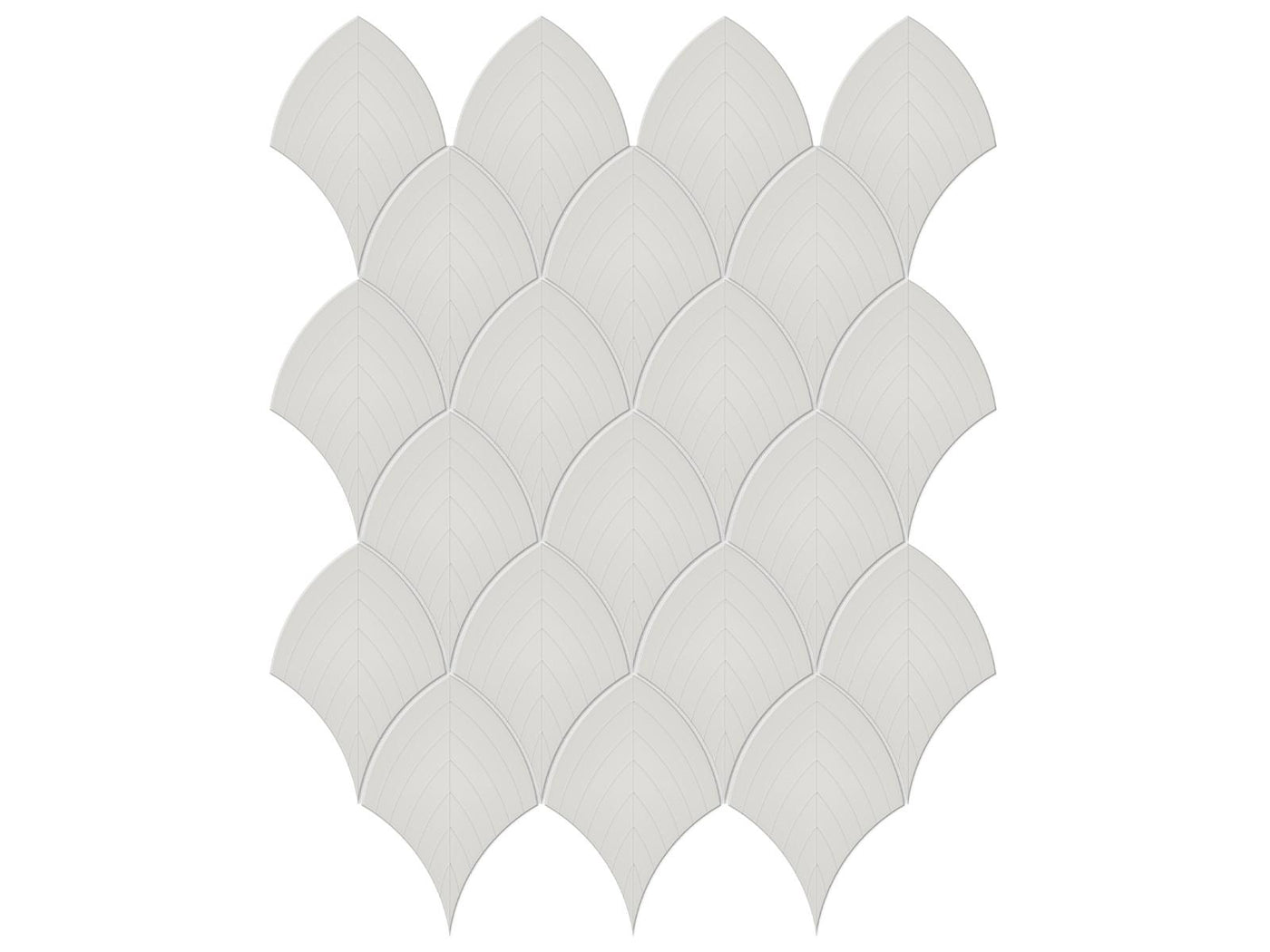 Anatolia Soho Scallop 10.75" x 13.35" Porcelain Mosaic
