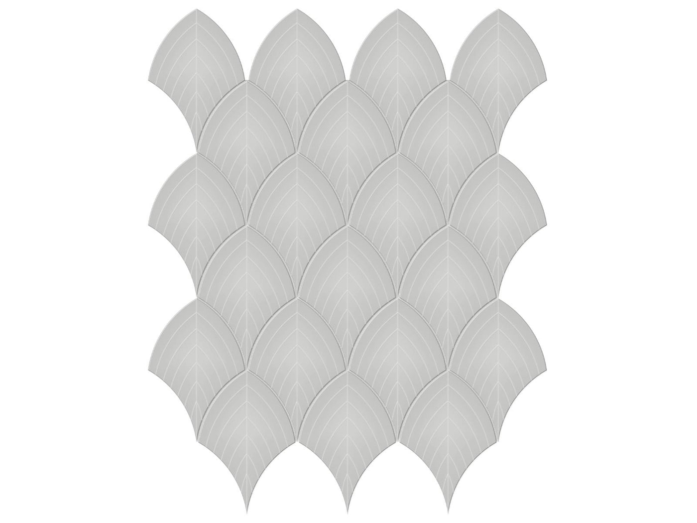 Anatolia Soho Scallop 10.75" x 13.35" Porcelain Mosaic