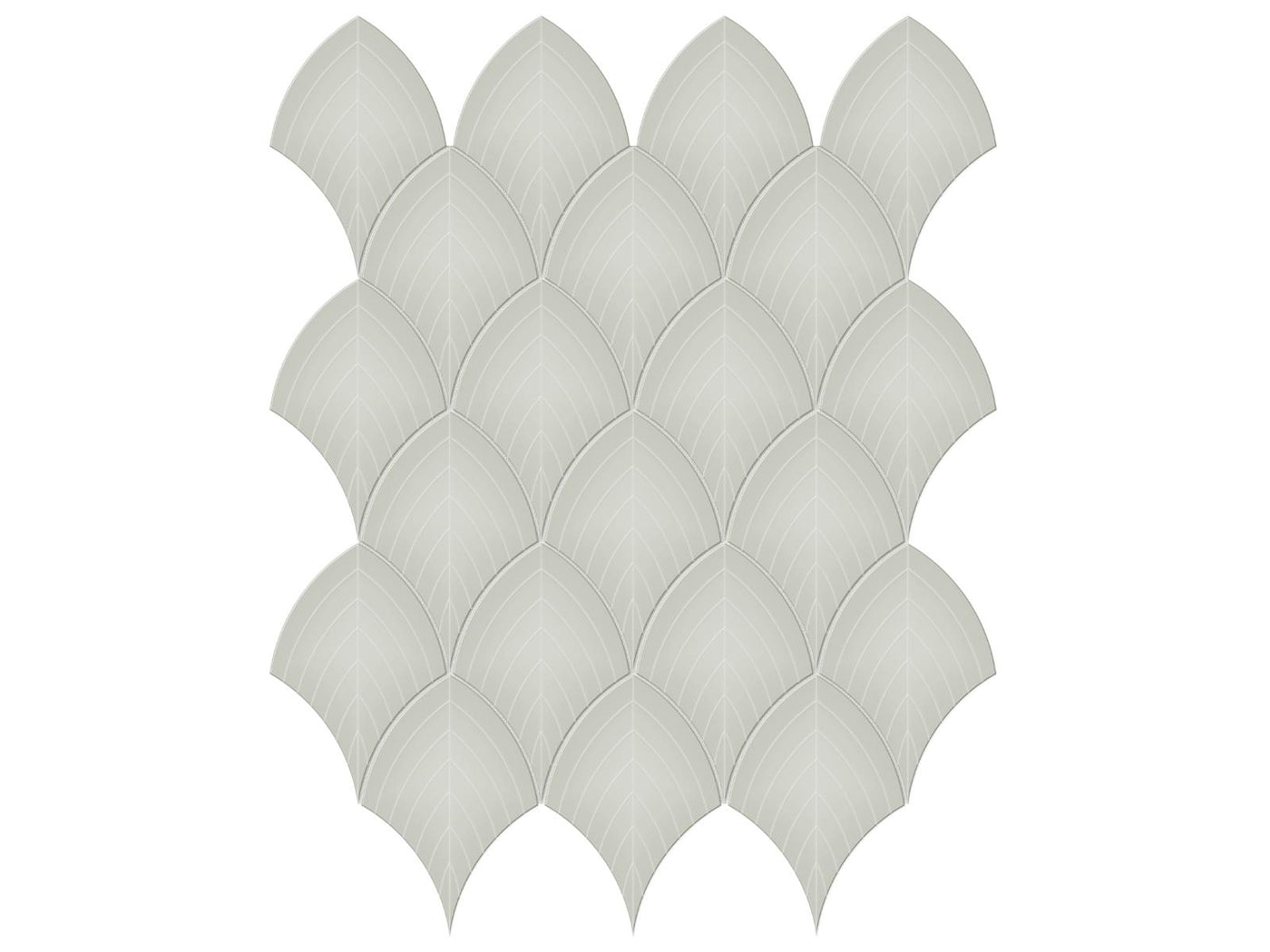 Anatolia Soho Scallop 10.75" x 13.35" Porcelain Mosaic
