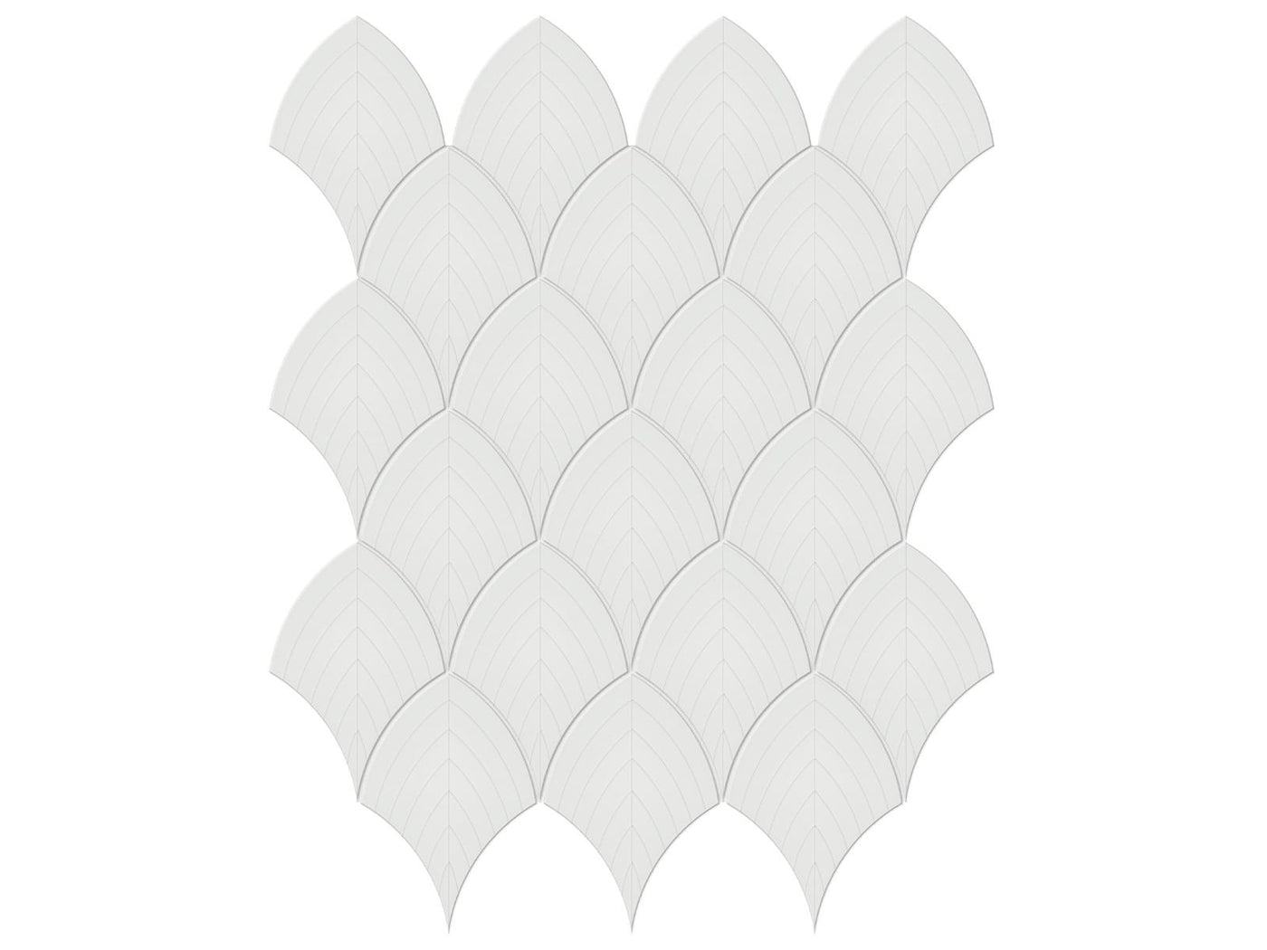 Anatolia Soho Scallop 10.75" x 13.35" Porcelain Mosaic