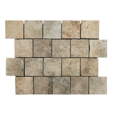 Tesoro Chicago Brick 3 x 3 12" x 16" Porcelain Mosaic