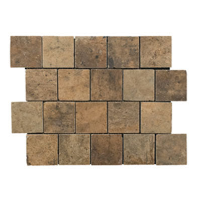 Tesoro Chicago Brick 3 x 3 12" x 16" Porcelain Mosaic