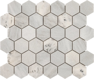 Aspire Stone Studio 2" Hexagon 12" x 12" Marble Mosaic