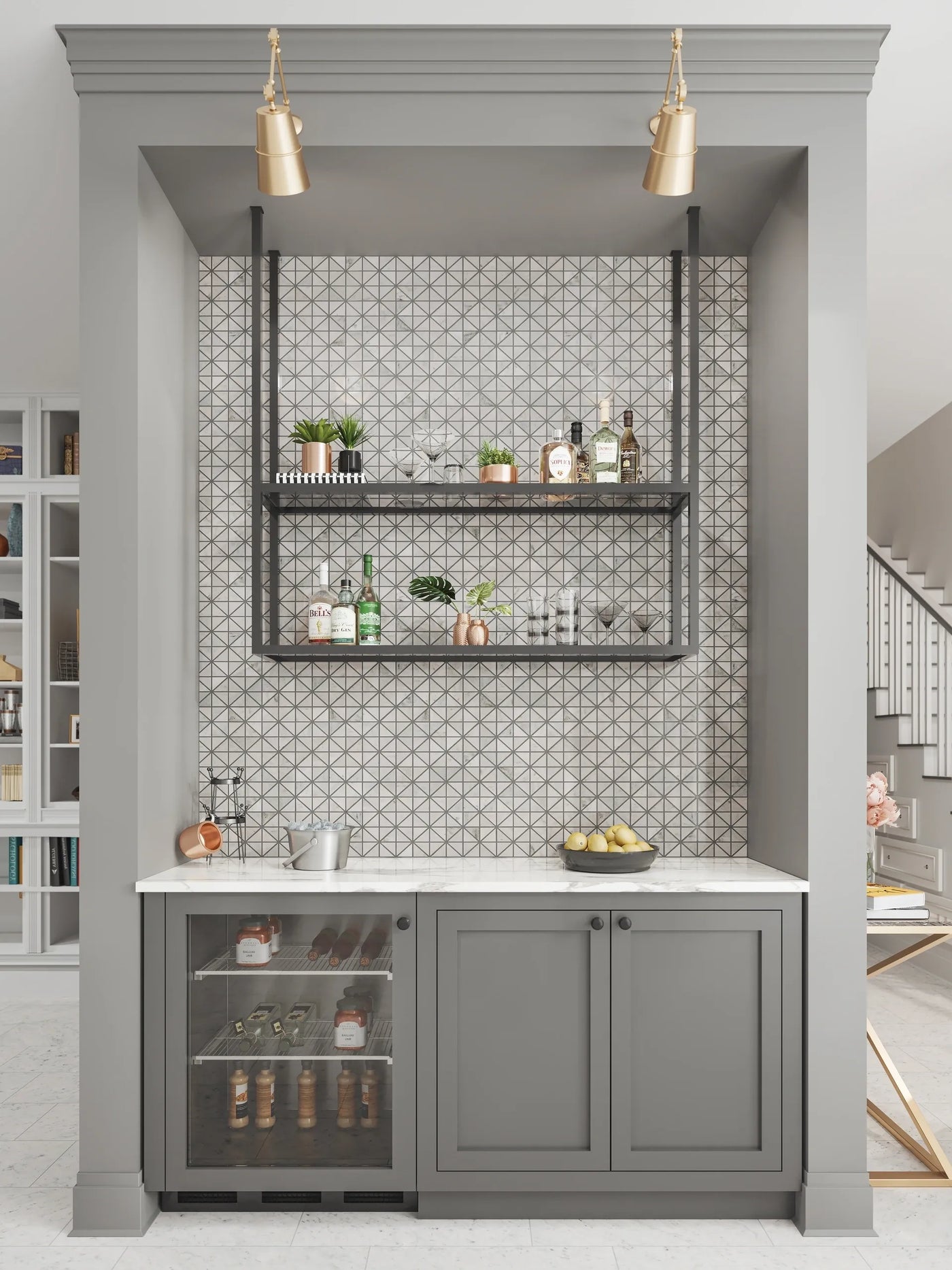 Aspire Stone Studio 2 x 2 Intersect 12" x 12" Marble Mosaic