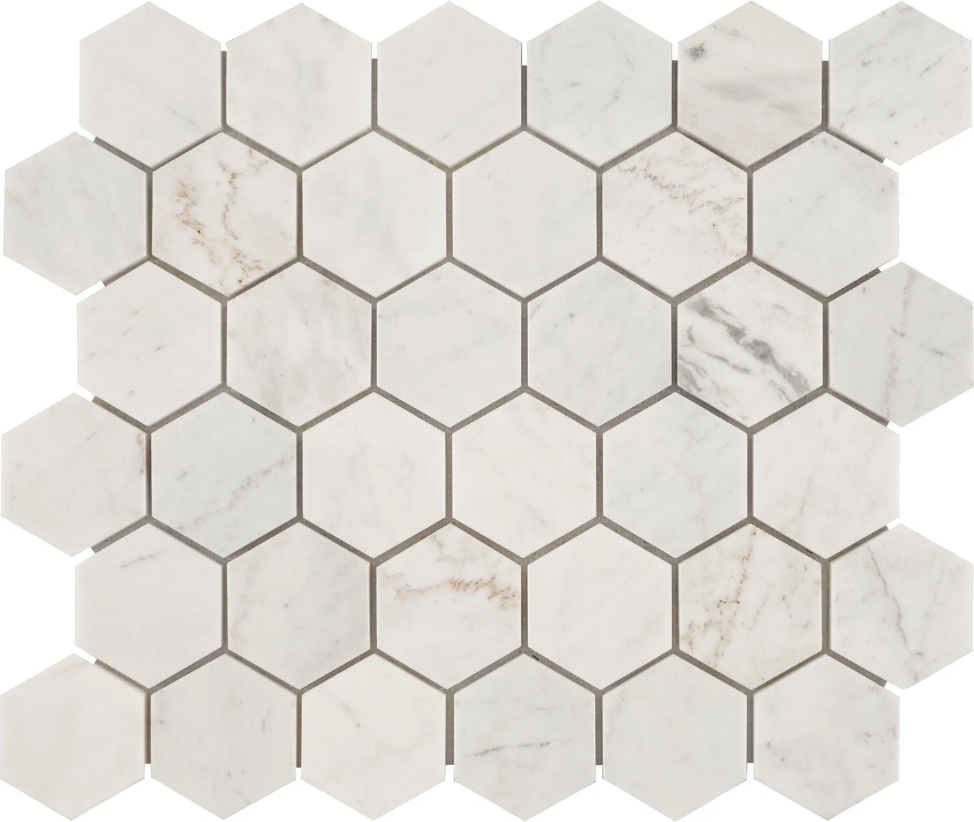 Aspire Stone Studio 2" Hexagon 12" x 12" Marble Mosaic